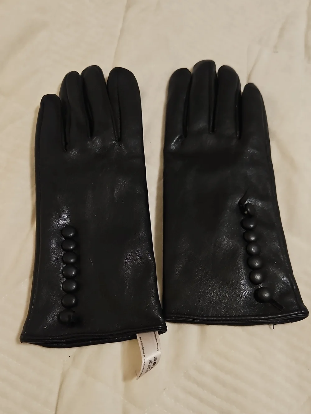 Classic Black Button-Trim Gloves - Urban Outfitters